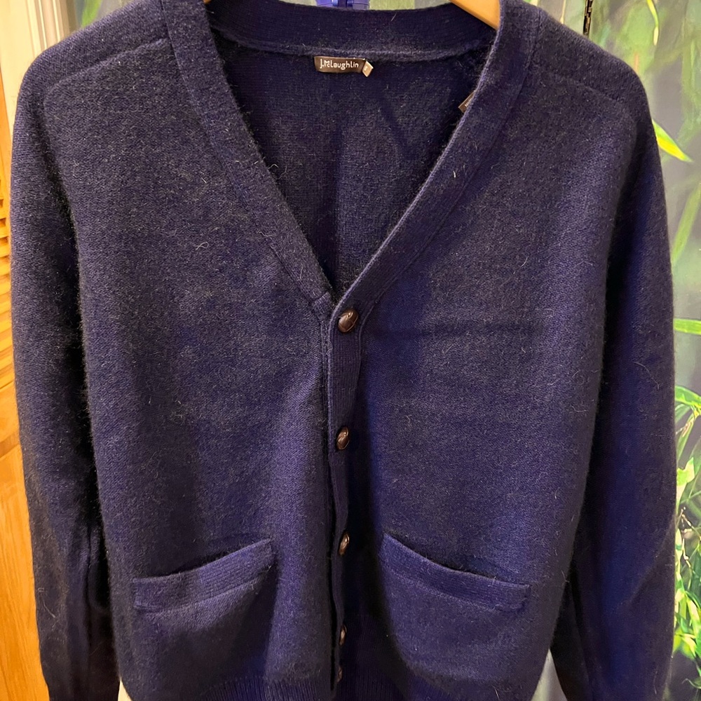 J McLaughlin wool sweater, navy blue, NWOT